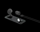 STATIE incarcare wireless Anker &quot;MagGo&quot; 15W, 3-in-1, 3 x wireless, incarca simultan telefon, casti si smartwatch Apple, negru, &quot;B25M1311&quot; (timbru verd