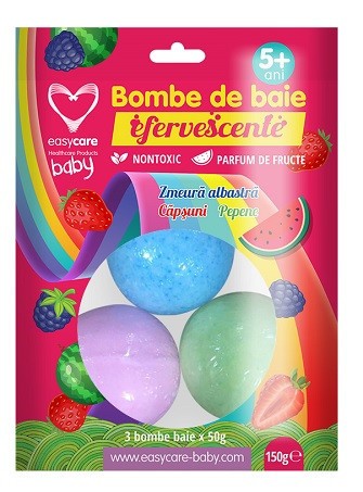 BOMBE DE BAIE EFERVESCENTE COPII 3BUC/PUNGA