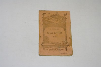 Varia - V. Alecsandri - Alcalay foto