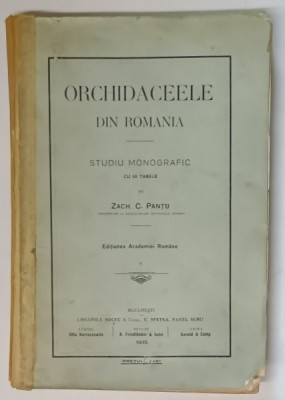 ORCHIDACEELE DIN ROMANIA, STUDIU MONOGRAFIC CU 50 TABELE de ZACH C. PANTU, BUC. 1915 foto