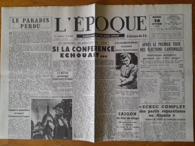 ZIARE VECHI- L Epoque 1940 - al doilea Război mondial. foto
