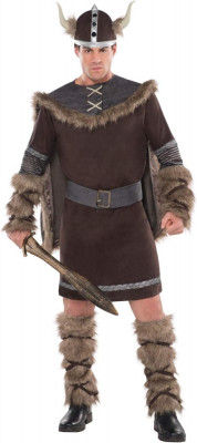 Costum Amscan Viking Warrior, mediu p&amp;acirc;nă la mare, maro foto
