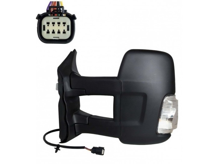 Oglinda usa exterioara FORD TRANSIT/TOURNEO, 10.2019-, partea dreapta, View Max, reglare electrica; texturat; cu incalzire; lung; sticla convexa; sti