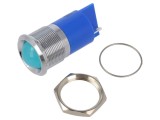 Lampă de control LED albastră &Oslash;22mm IP67 Q22