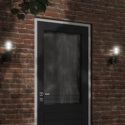 Gossi lampa exterioara de perete, negru, otel inoxidabil foto