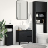 Dulap pentru chiuvetă vidaXL Negru Stejar 65x33x60 cm din lemn prelucrat