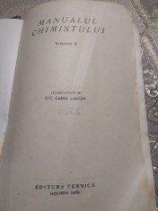 C. Manualul Chimistului vol II 2500pag