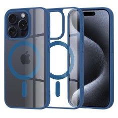 Husa iPhone 15 Pro Techsuit MagSafe, albastru foto