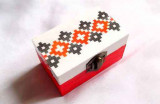 Cutie modele geometrice, cutie lemn cu motiv traditional 32134