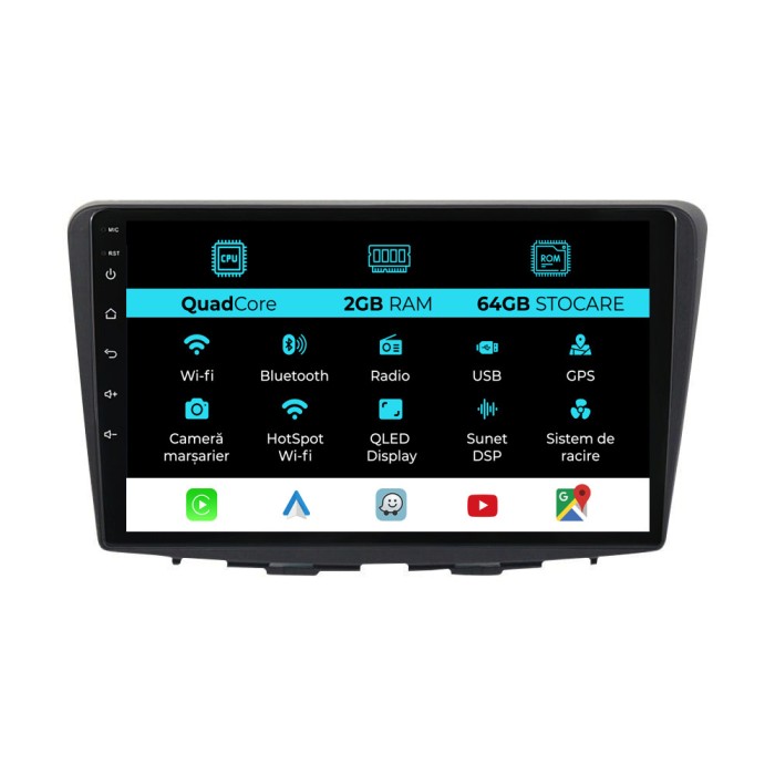 Navigatie Dedicata Suzuki Balneo (2015 - 2025), 9Inch, 2Gb Ram, 64Gb Stocare, Carplay