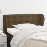 VidaXL Tăblie de pat cu aripioare maro &icirc;nchis 93x23x78/88 cm textil