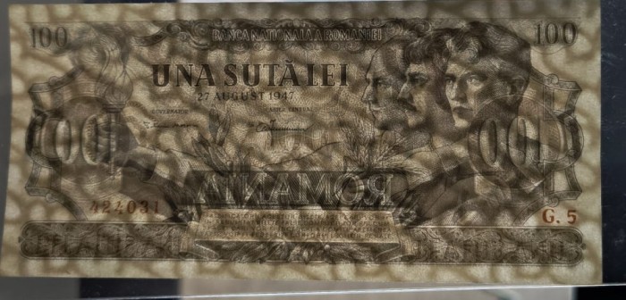 ROM&Acirc;NIA 100 LEI 1947 UNC