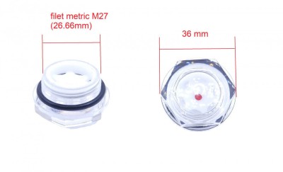 Vizor ulei cap compresor filet plastic metric M27 26.66mm CH072 foto