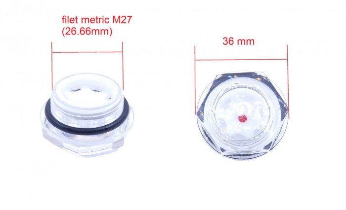 Vizor ulei cap compresor filet plastic metric M27 26.66mm CH072