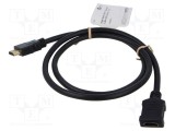 Cablu HDMI 2.1 Goobay 1m negru, dublu ecranat, High Speed cu Ethernet, HDCP 2.2, suport 8K, 4K, HDR