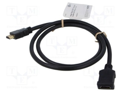 Cablu HDMI 2.1 Goobay 1m negru, dublu ecranat, High Speed cu Ethernet, HDCP 2.2, suport 8K, 4K, HDR foto