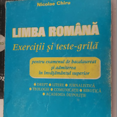 LIMBA ROMANA EXERCITII SI TESTE GRILA BACALAUREAT ADMITERE INVATAMANT CHIRU