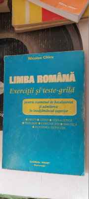 LIMBA ROMANA EXERCITII SI TESTE GRILA BACALAUREAT ADMITERE INVATAMANT CHIRU foto