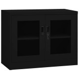 Cumpara ieftin Dulap de birou, negru, 90x40x70 cm, oțel