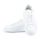Sneakers barbati albi din piele SK19