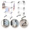 Uscator vertical mare de rufe, pliabil, pe roti, 3 nivele, alb, max 40 kg, JollyMag, SU02