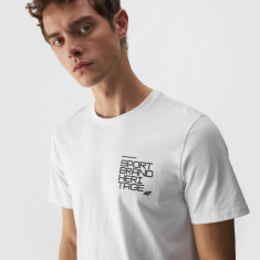 Tricou din bumbac organic cu imprimeu pentru bărbați - alb