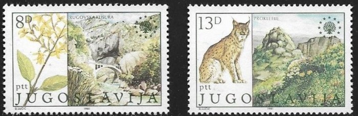 B1573 - Iugoslavia 1981 - Natura 2v,neuzat,perfecta stare