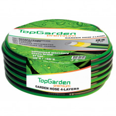 TOPGARDEN Furtun de gradina, 4 straturi, interior furtun 1/2&quot;, lungime 20 m