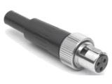 Conector XLR mini mamă, 6 pini, drept
