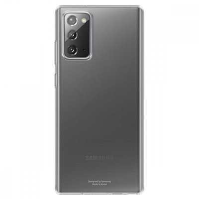 Husa de protectie telefon Samsung Clear Cover pentru Samsung Galaxy Note 20, EF-QN980TTEGEU, Transparent foto