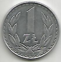 No(3) moneda-Polonia ,1 Zlot 1982