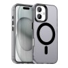 Husa CandyCase MagSafe pentru iPhone 16, Negru, Policarbonat + TPU, Ranforsare Colturi