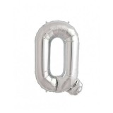 Balon Folie Litera Q Argintiu - 40 cm