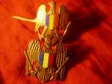 2 Insigne de Sapca Militara , inc.anilor &#039;90 , metal si email ,h=3,7 ,marimi