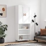 Dulap &icirc;nalt, alb extralucios, 69,5x34x180 cm, lemn compozit