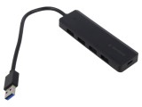 Hub USB GEMBIRD USB A x4 și USB C 3.1 negru