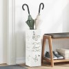 VidaXL Suport pentru umbrele Alb 15.5 x 15.5 x 49 cm Metal