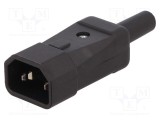 Conector alimentare AC mufă tată 10A IEC 60320 C14 CLIFF