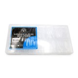 Tipsuri reutilizabile tip sandwich pentru extensia unghiilor Global Fashion &bdquo;Oval&rdquo;, 15 mărimi, 240 de bucăți, ovale