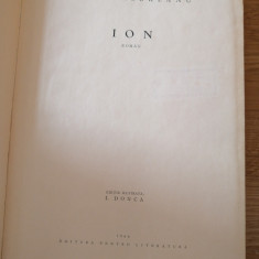 LIVIU REBREANU - ION 1966, editie bibliofila ilustrata de I. Donca, format mare