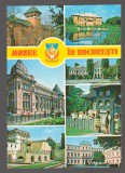 CPIB 24012 - CARTE POSTALA - BUCURESTI. MUZEE IN BUCURESTI: ISTORIE, PCR, CURTEA VECHE, MOGOSOAIA, GRIGORE ANTIPA, SATULUI, ARTA, NECIRCULATA