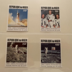 niger serie timbre spatiu cosmos apollo aselenizare nestampilate MNH