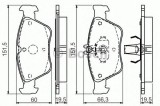 Set placute frana,frana disc MERCEDES E-CLASS Combi (S210) (1996 - 2003) BOSCH 0 986 494 002