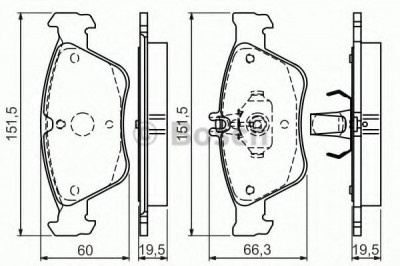 Set placute frana,frana disc MERCEDES C-CLASS (W202) (1993 - 2000) BOSCH 0 986 494 002 foto