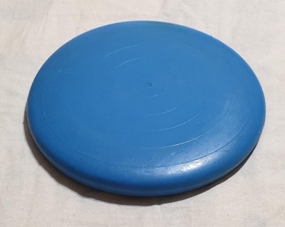 Jucarie veche de colectie Frisbee din plastic albastru (1) - Plastor Oradea 1977 foto