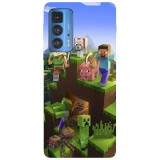 Husa compatibila cu Motorola G20 model Minecraft World, Silicon, TPU, Viceversa, Transparent, Carcasa