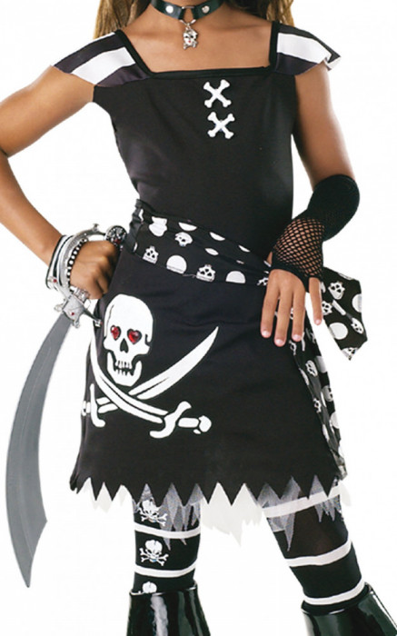 Costum pirat pentru fete SCAR-LET 5-7 ani 120 cm