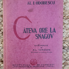 CATEVA ORE LA SNAGOV - AL. I. ODOBESCU ,1930