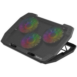 Stand/Cooler notebook Redragon Ingrid GCP511 RGB, 17 inch, 3 ventilatoare de 120mm, buton pentru iluminare RGB si ventilatoare, 2x USB foto