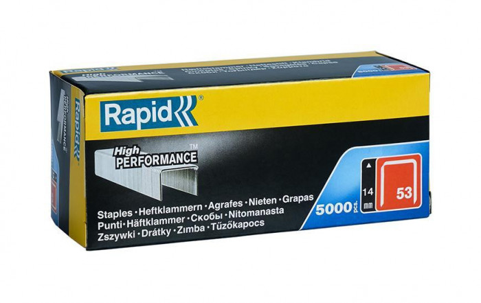 Capse RAPID 53, 14 mm, 5000 buc, capse pentru capsatoare, capse, capse